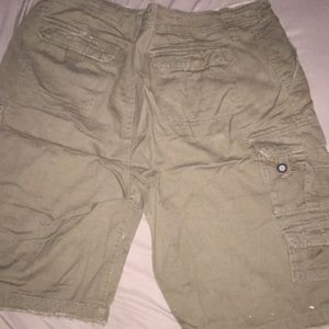 Khaki cargo shorts